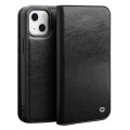 QIALINO Eleganckie Skórzane Etui do iPhone 14 czarne