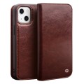 QIALINO Eleganckie Skórzane Etui do iPhone 14 brązowe
