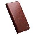QIALINO Eleganckie Skórzane Etui do iPhone 14 brązowe