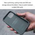 FATBEAR Armor Shockproof Cooling Etui do iPhone 12 Mini zielone