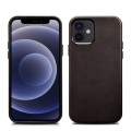 iCarer MagSafe Skórzane Etui Plecki Obudowa iPhone 12 Mini czekoladowe