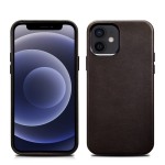 iCarer MagSafe Skórzane Etui Plecki Obudowa iPhone 12 Mini czekoladowe