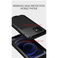 LOVE MEI Pancerne Etui Metal Szkło do iPhone 12 Mini czarne