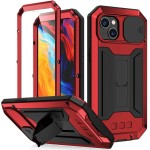 R-JUST Pancerne Etui Antywstrząsowe do iPhone 14 czerwone