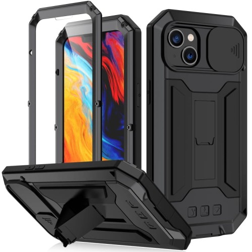 R-JUST Pancerne Etui Antywstrząsowe do iPhone 14 czarne