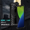 R-JUST Pancerne Metalowe Etui Batman do iPhone 14 czarne