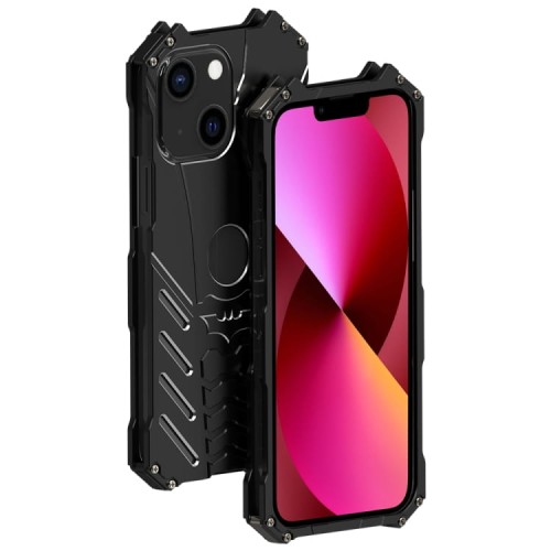 R-JUST Pancerne Metalowe Etui Batman do iPhone 14 czarne