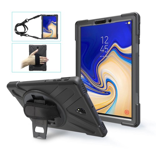 Shockproof Pancerne Etui z Uchwytem do Samsung Galaxy Tab S4 10.5 czarne