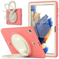 Mocne Pancerne Etui z Obrotowym Uchwytem do Huawei Matepad T10S / T10 pomarańczowe