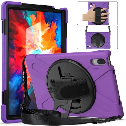 Shockproof Pancerne Etui z Uchwytem do Lenovo Tab 11 Pro fioletowe