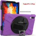 Shockproof Pancerne Etui z Obrotowym Uchwytem do Lenovo Tab 11 Pro fioletowe