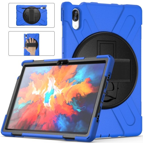 Shockproof Pancerne Etui z Uchwytem do Lenovo Tab 11 Pro niebieskie
