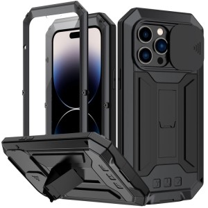 R-JUST Pancerne Etui Antywstrząsowe do iPhone 14 Pro Max czarne