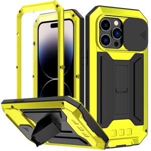 R-JUST Pancerne Etui Antywstrząsowe do iPhone 14 Pro Max żółte