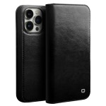 QIALINO Eleganckie Skórzane Etui do iPhone 14 Pro Max czarne