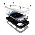 Pancerne Etui Antywstrząsowe Szkło do iPhone 14 Pro Max srebrne