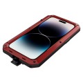 Pancerne Etui Antywstrząsowe Szkło do iPhone 14 Pro Max czerwone
