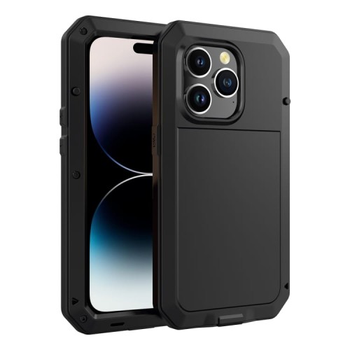 Pancerne Etui Antywstrząsowe Szkło do iPhone 14 Pro Max czarne