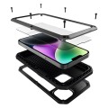 Pancerne Etui Antywstrząsowe Szkło do iPhone 14 Plus srebrne