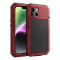 Pancerne Etui Antywstrząsowe Szkło do iPhone 14 Plus czerwone