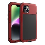 Pancerne Etui Antywstrząsowe Szkło do iPhone 14 Plus czerwone