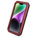 Pancerne Etui Antywstrząsowe Szkło do iPhone 14 Plus czerwone