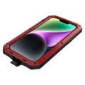 Pancerne Etui Antywstrząsowe Szkło do iPhone 14 Plus czerwone