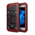 Pancerne Etui Antywstrząsowe Szkło do iPhone SE/8/7 czerwone