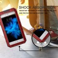 Pancerne Etui Antywstrząsowe Szkło do iPhone SE/8/7 czerwone