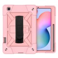 Mocne Etui z Paskiem i Uchwytem do Samsung Galaxy Tab S6 Lite różowe