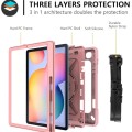 Mocne Etui z Paskiem i Uchwytem do Samsung Galaxy Tab S6 Lite różowe