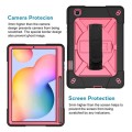 Mocne Etui z Paskiem i Uchwytem do Samsung Galaxy Tab S6 Lite czarno-różowe