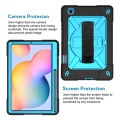Mocne Etui z Paskiem i Uchwytem do Samsung Galaxy Tab S6 Lite czarno-niebieskie