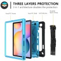 Mocne Etui z Paskiem i Uchwytem do Samsung Galaxy Tab S6 Lite czarno-niebieskie