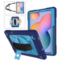 Mocne Etui z Paskiem i Uchwytem do Samsung Galaxy Tab S6 Lite granatowo-niebieskie