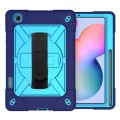 Mocne Etui z Paskiem i Uchwytem do Samsung Galaxy Tab S6 Lite granatowo-niebieskie