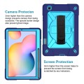 Mocne Etui z Paskiem i Uchwytem do Samsung Galaxy Tab S6 Lite granatowo-niebieskie