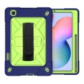 Mocne Etui z Paskiem i Uchwytem do Samsung Galaxy Tab S6 Lite granatowo-zielone