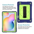 Mocne Etui z Paskiem i Uchwytem do Samsung Galaxy Tab S6 Lite granatowo-zielone