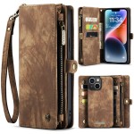 CASEME Pokrowiec Etui Portfel do iPhone 14 brązowy