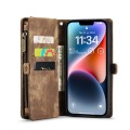 CASEME Pokrowiec Etui Portfel do iPhone 14 brązowy