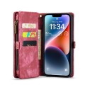 CASEME Pokrowiec Etui Portfel do iPhone 14 czerwony