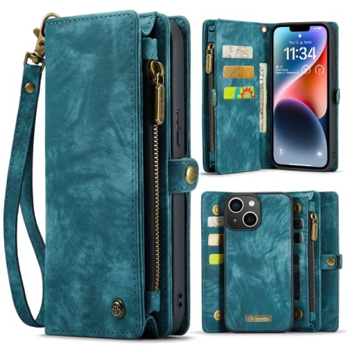CASEME Pokrowiec Etui Portfel do iPhone 14 niebieski