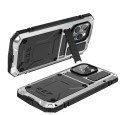 R-JUST Pancerne Etui Antywstrząsowe do iPhone 14 Pro Max srebrne