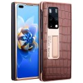 Qialino Etui Skórzany Pokrowiec do Huawei Mate X2 brązowy