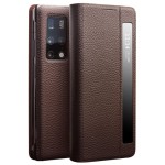 Qialino Etui Skórzany Pokrowiec Smart Cover Huawei Mate X2 brązowy