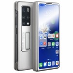 Qialino Etui Skórzany Pokrowiec Smart Cover Huawei Mate X2 jasny szary