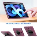 Bordowe Pancerne Etui z Uchwytem, Paskiem do iPad Air 10.9 2022/2020