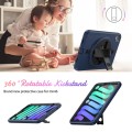 Granatowe Pancerne Etui z Uchwytem, Paskiem do iPad Mini 6