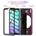 Bordowe Pancerne Etui z Uchwytem, Paskiem do iPad Mini 6